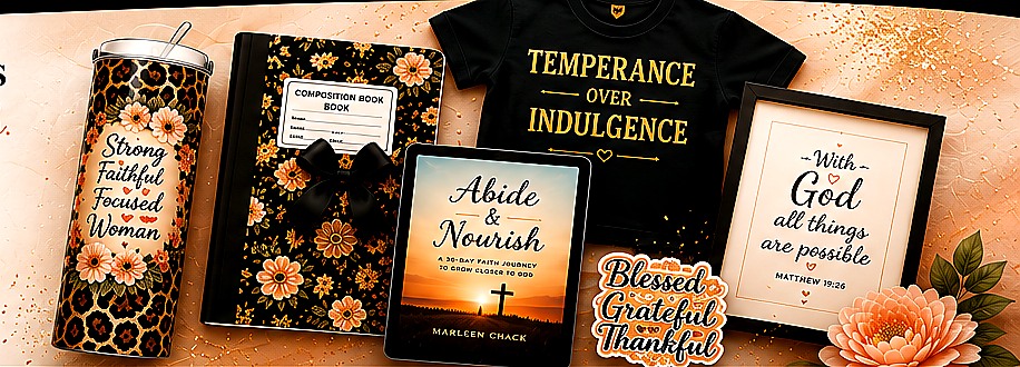 Digital product collection including Temperance Over Indulgence T-shirt design